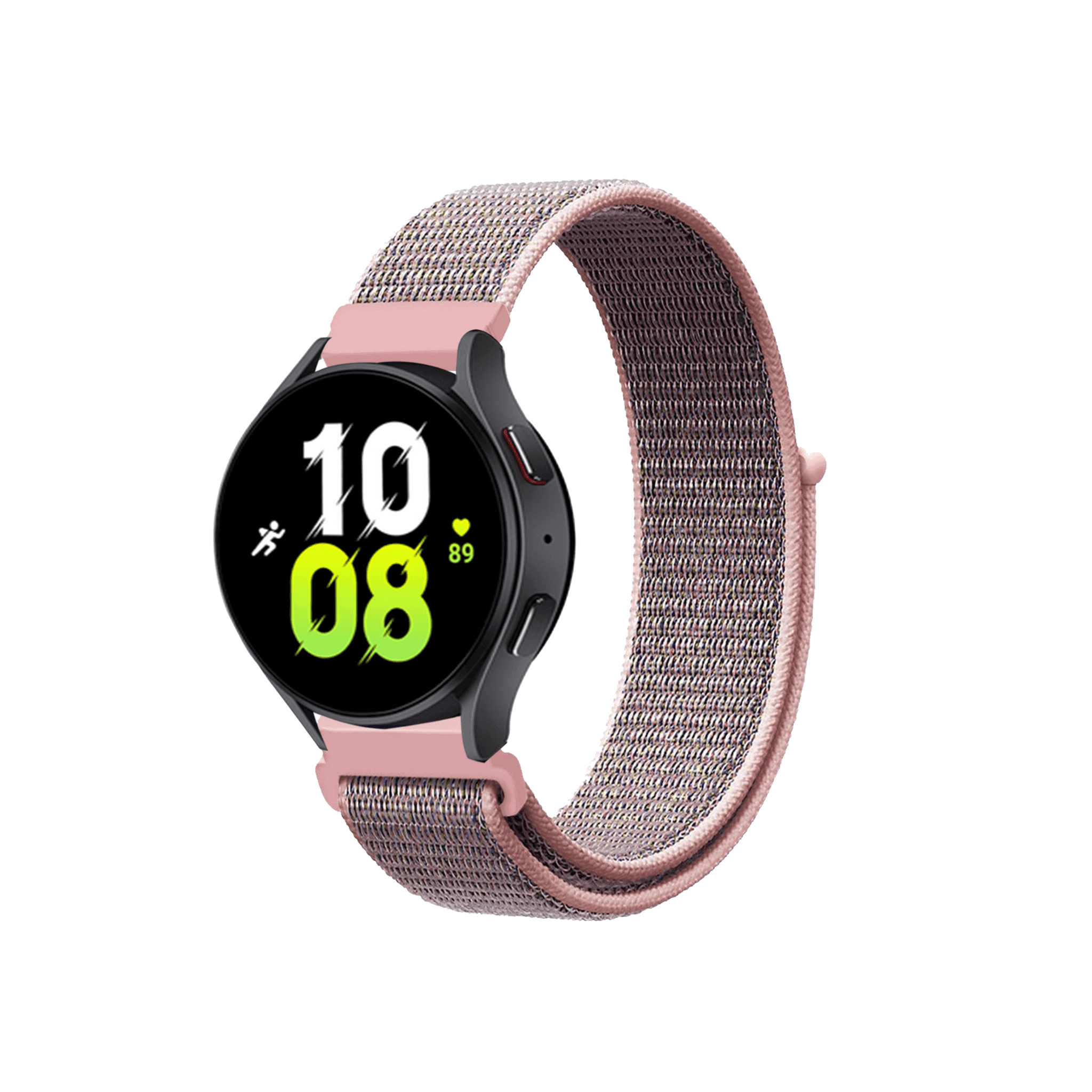 Trail Textilarmband in Rosa-Anthrazit – stylisches Sportarmband mit kontrastreichem Look und praktischem Klettverschluss